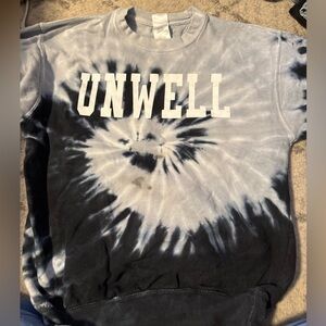 Black and Gray Tie-Dye Unwell Call Her Daddy Sweatshirt